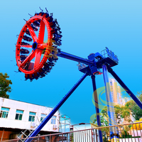 Manège de fête foraine extérieur, marteau rotatif à 180 degrés, mini parc d'attractions, grande balançoire pendulaire, fibre de verre + acier >500kg