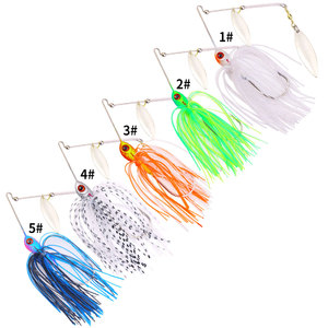 Spinnerbait da <span class=keywords><strong>pesca</strong></span> all'ingrosso con doppie lame a forma di salice, 9 cm 16,5 g, esca artificiale per bass con gonna in silicone - Product Image 5
