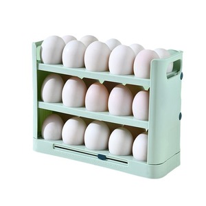 Egg Storage Box Flip Top Food Grade Refrigerator Side Door Rack Holder Kitchen Portable Egg Container - Product Image 5