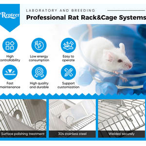 Luxe 304 acier inoxydable maille métallique Double face Cages d'élevage modernes Simple classique robuste point plastique souris Rat souris - Product Image 6