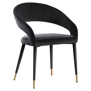 Chaise de salle à manger moderne en acier inoxydable, chaise en velours, <span class=keywords><strong>fauteuil</strong></span> de salle à manger incurvé - Product Image 5