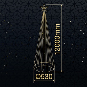 Árbol LED de 120 cm con control remoto, 32 funciones, IP44, luz cálida, conexión USB; ideal para decoración y ambientación. - Product Image 1