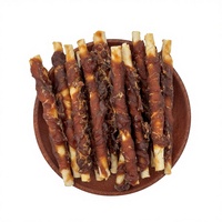 Friandises à mâcher en cuir de bœuf enveloppé de viande, très savoureuses, pour chiens de toutes races – Collation quotidienne