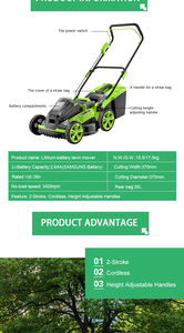 <span class=keywords><strong>Tondeuse</strong></span> à <span class=keywords><strong>gazon</strong></span> sans fil à batterie au lithium promotionnelle, débroussailleuse électrique commerciale, <span class=keywords><strong>tondeuse</strong></span> à <span class=keywords><strong>gazon</strong></span> à bobine, <span class=keywords><strong>tondeuse</strong></span> à <span class=keywords><strong>gazon</strong></span> sans fil - Product Image 3