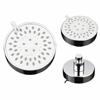 Douche suspendue professionnelle en aluminium avec support de montage décalé et corps robuste pour vestiaire de centre de fitness