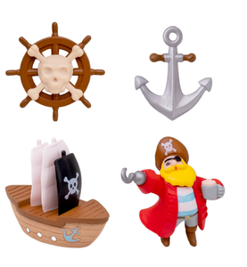 Meilleur cadeau pour les enfants, maison de poupée à construire soi-même, modèle de paysage luxueux de sable et d'océan, bateaux de pêche miniatures, ancre de pirate miniature, gouvernail, coffre au trésor - Product Image 2