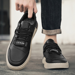 Zapatos de cuero transpirables, modernos y versátiles, adecuados tanto para deportes como para uso casual. Zapatos de trabajo resistentes al agua para hombre. - Product Image 5