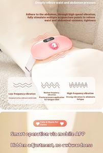 Cinturón de Masaje Vibratorio con Calor para el Dolor Menstrual, Compresa Caliente, Control de Velocidad y Tiempo, Masajeador Abdominal - Product Image 3