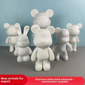 Fluid Bear Blank Figures Wholesale Violent Bear Dudu Bear Vinyl Handmade DIY Painting Animal Theme Creative <strong>Toys</strong> Factory Supply - Product Image 2