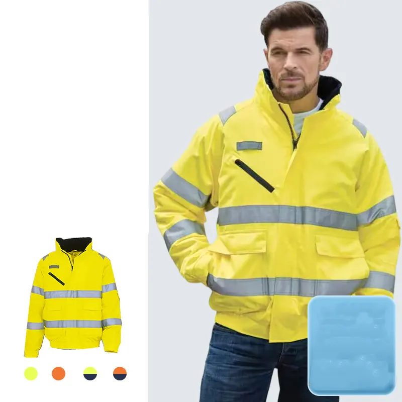 Großhandel Outdoor Reflective Jacket Wasserdichte warme reflektierende Kleidung Nacht Winter Sicherheit Schutz kleidung