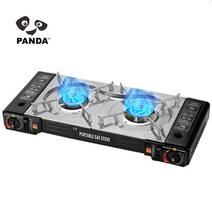 Panda High Quality Portable Cast Iron <b>Gas</b> <b>Cooktop</b> Double Butane Camping Stove for Outdoor Cooking <b>Gas</b> Stove for Camping - Product Image 5