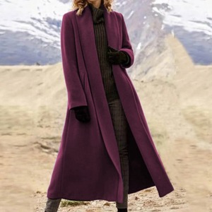 Cappotto Lungo Monocolore Premium, Silhouette Ampia con Linee Spalle Perfette, <span class=keywords><strong>Estetica</strong></span> Sofisticata, Tessuto Morbido in Lana, Cappotto Casual - Product Image 5