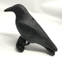 Plastique noir chasse corbeau leurres jardin oiseau dissuader épouvantail souris ravageur
