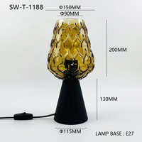Lampe de table minimaliste nordique pour salon, décoration de chevet, lampe de bureau LED marron, lampe de table en métal pour hôtel