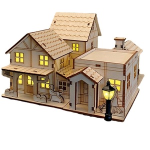 Nuova Casetta in Legno Illuminata Fatta a Mano 2026, Mini Albero di Natale da Tavolo, Regalo Festivo, Decorazione Natalizia - Product Image 2
