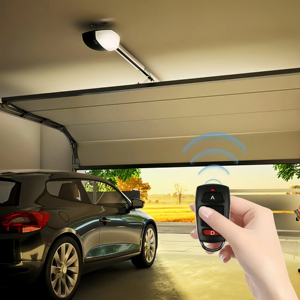 Duplikator kode salinan bingkai logam hitam 4 tombol <span class=keywords><strong>Remote</strong></span> Control nirkabel 433MHZ untuk kunci mobil pintu garasi - Product Image 5