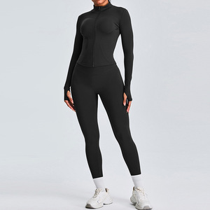 Conjunto <span class=keywords><strong>de</strong></span> 2 Piezas <span class=keywords><strong>de</strong></span> <span class=keywords><strong>Pantalones</strong></span> y Chaqueta <span class=keywords><strong>de</strong></span> Yoga Sólida, Ligera, Transpirable y Ajustada <span class=keywords><strong>de</strong></span> la Marca Under Lulu para <span class=keywords><strong>Mujer</strong></span>, para Deportes al Aire Libre, <span class=keywords><strong>Fitness</strong></span> y Moda - Product Image 2
