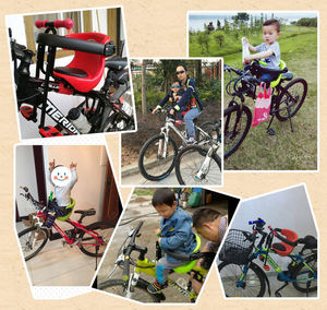 Siège bébé pour vélo, siège avant pour enfant, <span class=keywords><strong>porte</strong></span>-bébé de sécurité, coussin de <span class=keywords><strong>selle</strong></span> avec dossier et pédales - Product Image 3