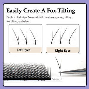 Extensions de cils naturelles douces en 3D 4D W, cils volants inclinés faits à la main de qualité supérieure, cils volumineux pré-faits Fox YY 3DW 4DW - Product Image 2
