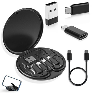Kotak penyimpanan pengisi daya portabel multifungsi, untuk cermin kabel Data Set Digital USB Tipe C Adapter dengan tegangan 5v - Product Image 5