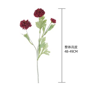 Fleur de camélia artificielle CallaFloral, branche unique, rouge et blanc, polyester, décoration intérieure, bouquet de mariage - Product Image 4