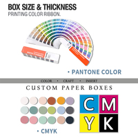 Boîtes de présentation texturées en carton avec poignée en papier pour emballages de desserts de fêtes, personnalisées par un fournisseur chinois d'impression numérique pour produits