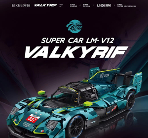 Blocchi da Costruzione Aston Martin Valkyrie LM Le Mans, Auto Sportiva da Corsa con Trasmissione Modificata e Telecomando, Modellino Giocattolo - Product Image 2