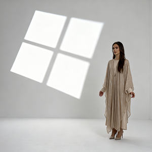 Elegante Vestido Abaya de Poliéster con Estampado Personalizado de Primera Calidad para Mujeres Musulmanas, Proveedor Mayorista - Product Image 1