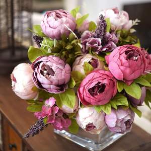 Flores de Peonía Artificiales de Seda, Simuladas, Hechas a Mano, Color Primavera, 13 Unidades, Accesorios para Bodas, Decoración para Salas de Muestra - Product Image 6