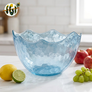 Handmade Blue Glass Vase Irregular Shape Modern Decorative Tabletop Vase for Floral Display - Product Image 5