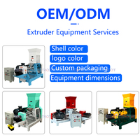 Voll automatische kleine Fischfutter-Extruder-Ofen-Maschinen-Linie neue Edelstahl-Metall wettbewerbs fähige Pellet isierer Preis 150 kg/std