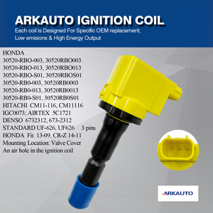คอยล์จุดระเบิดสมรรถนะสูง ARKAUTO รุ่น UF626 30520-RB0-003 สำหรับรถยนต์ฮอนด้า ซีวิค แจ๊ส อินไซท์ ซิตี้ ซีอาร์-ซี ฟิต 1.2 1.3 <span class=keywords><strong>1.4</strong></span> 1.5 - Product Image 4