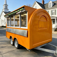 Petite remorque alimentaire mobile, remorque alimentaire pour hamburgers et pizzas, camion de restauration de rue pour hot-dogs avec friteuse, mini remorque alimentaire