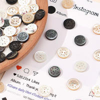 Boutons-pression en coquillage naturel poli à deux trous, forme carrée/étoile, bord lisse, accessoires vestimentaires durables, haut de gamme pour tricots et chemises
