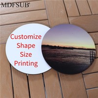 Sous-verre rond en MDF vierge de 20 cm certifié CARB P2 EN71, avec dos en liège de 4 mm, personnalisable par sublimation, pour presse à chaud, MDFSUB