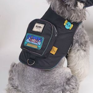 Arnés de Perro Bordado con Dibujos Animados, Chaleco Reflectante de Algodón Seguro para Paseos Diarios - Product Image 2