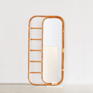 Espejo de pie decorativo tejido a mano para sala de estar, dormitorio, entrada, venta al por mayor - Product Image 1