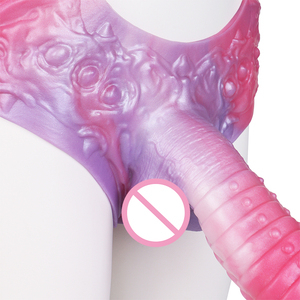 SHAZ-3210 Fantasy-Serie Männlicher Tragbarer Penisverlängerer Traumfarbener Hohler Silikon-Lederhosen-Sextoy für Männer - Product Image 4