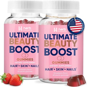 Gummies de collagène à marque privée OEM/ODM, supplément pour cheveux, peau et ongles, bonbons vitaminés à croquer pour adultes - Product Image 1