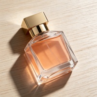 Flacon de parfum en verre transparent carré de luxe 30/50/100 ml, vaporisateur à pompe en cristal, logo personnalisé, emballage cosmétique pour parfum