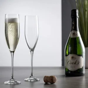 Kristal temizle kadeh şampanya flüt cam tasiting fincan 8oz özel şarap şampanya bardakları