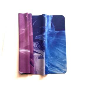 Juego de Tapete de Yoga de Microfibra de Gamuza Antimicrobiana, Ecológico y Duradero, con Bolsa para Tapete de Yoga, Ultrafino de 1 mm, Antideslizante, Plegable para Viajes y Fitness - Product Image 2