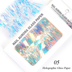 Autocollants pour ongles en film miroir, bandes laser 3D holographiques Aurora, autocollants pour ongles auto-adhésifs pour salon, décoration de manucure DIY - Product Image 5