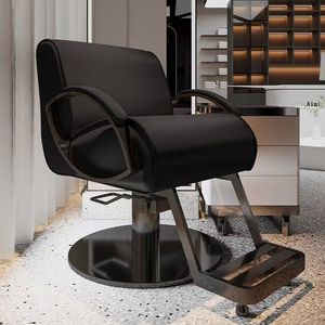 Sillón de Barbería Hidráulico Moderno, Giratorio, de Cuero PU, para Salón de Belleza - Product Image 4