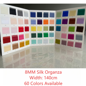 <span class=keywords><strong>Tissu</strong></span> en organza de soie de mûrier 100% soie 8MM, largeur 140cm, <span class=keywords><strong>voile</strong></span> de mariée <span class=keywords><strong>transparent</strong></span>, <span class=keywords><strong>tissu</strong></span> de soie de luxe - Product Image 6