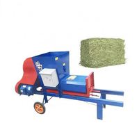 Machine de stockage et d'emballage de paille, compresseur de paille, machine de pressage et d'ensilage de paille de céréales et de blé, double cylindre hydraulique