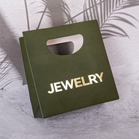 Bolsa de regalo de papel con asa de lámina dorada y logotipo personalizado, bolsa de compras de fábrica para joyería, gafas, uso en supermercado