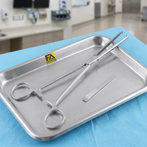Pinzas Hemostáticas Rochester Ochsner, Rectas, de Acero Inoxidable, Instrumento Quirúrgico para Cirugía General, CE ISO13485 - Product Image 2