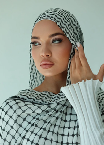 人気のケフィエスカーフ、モダールプリント、パレスチナ柄、通気性、プレミアムプリントモダール、軽量、ムスリム女性向け - Product Image 6