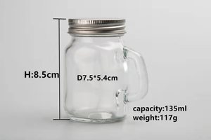 135 ml Chine fournisseur élégant décoratif hors bocal en verre pour <span class=keywords><strong>le</strong></span> sel - Product Image 2